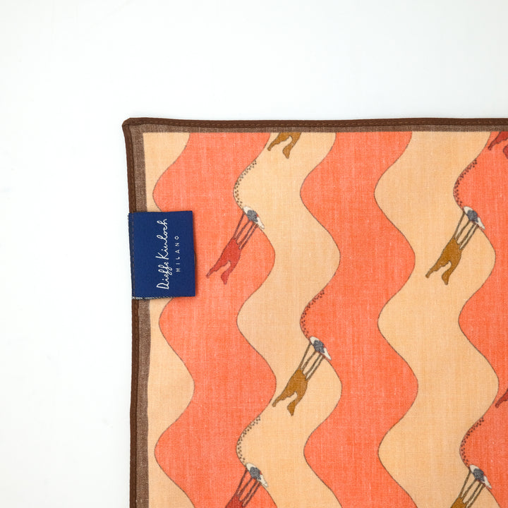 MARRAKECH "DUNE" コットン ハンカチーフ (クラシック) ORANGE×BROWN