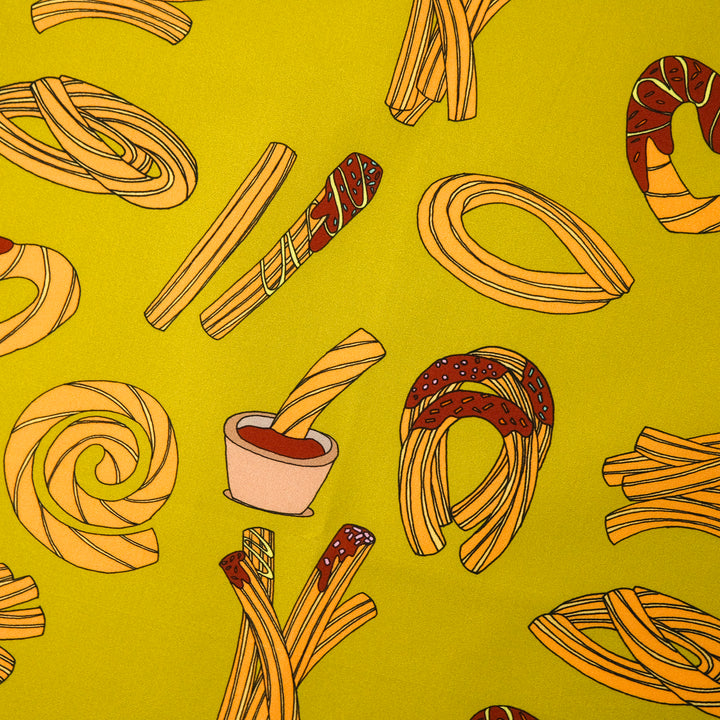 MADRID ”CHURROS”  コットンハンカチーフ (クラシック) MUSTERED×PINK