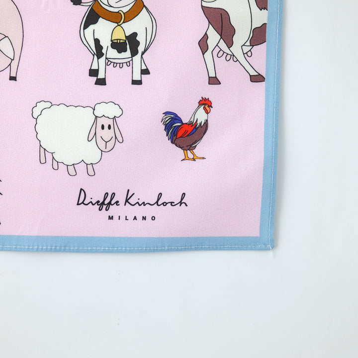AMSTERDAM "FARM" コットンハンカチーフ (クラシック) PINK×BLUE