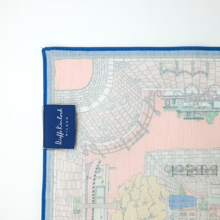 AMSTERDAM "AMSTERDAM" コットンハンカチーフ (クラシック) ORANGE×BLUE