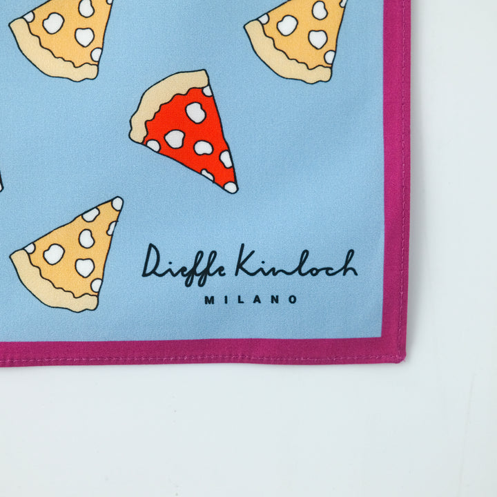 NAPOLI "PIZZA ＆WINE"  コットン ハンカチーフ (クラシック) BLUE×PURPLE