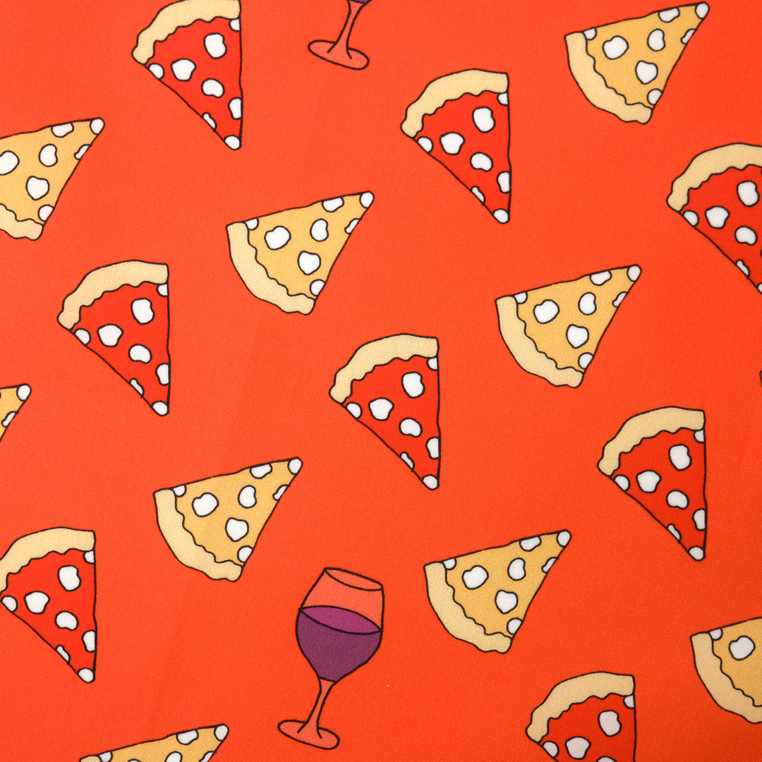 NAPOLI "PIZZA ＆WINE"  コットン ハンカチーフ (クラシック) ORANGE×CREAM