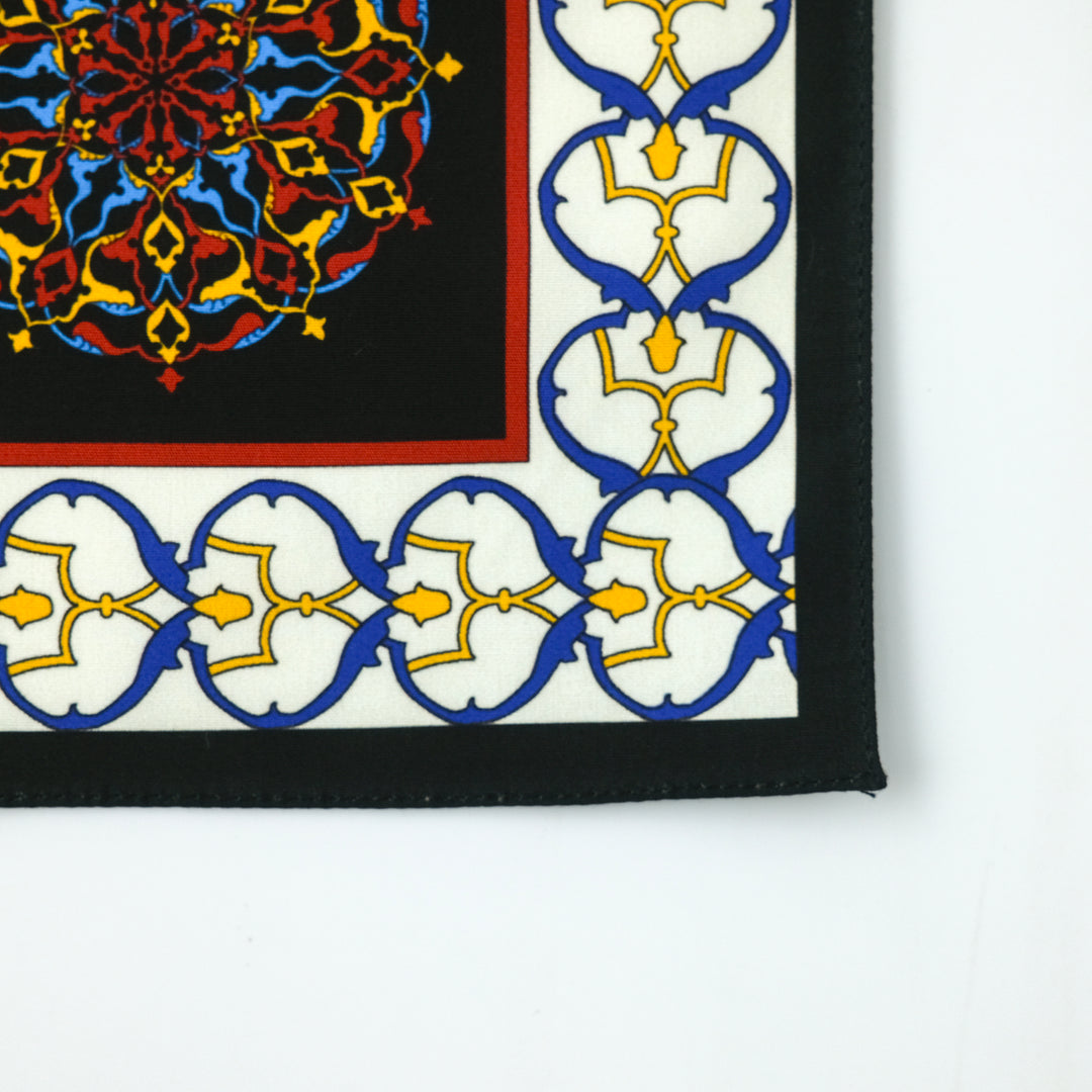 TURKEY "GRAND BAZAAR -FRAME" コットンハンカチーフ (クラシック) BLACK
