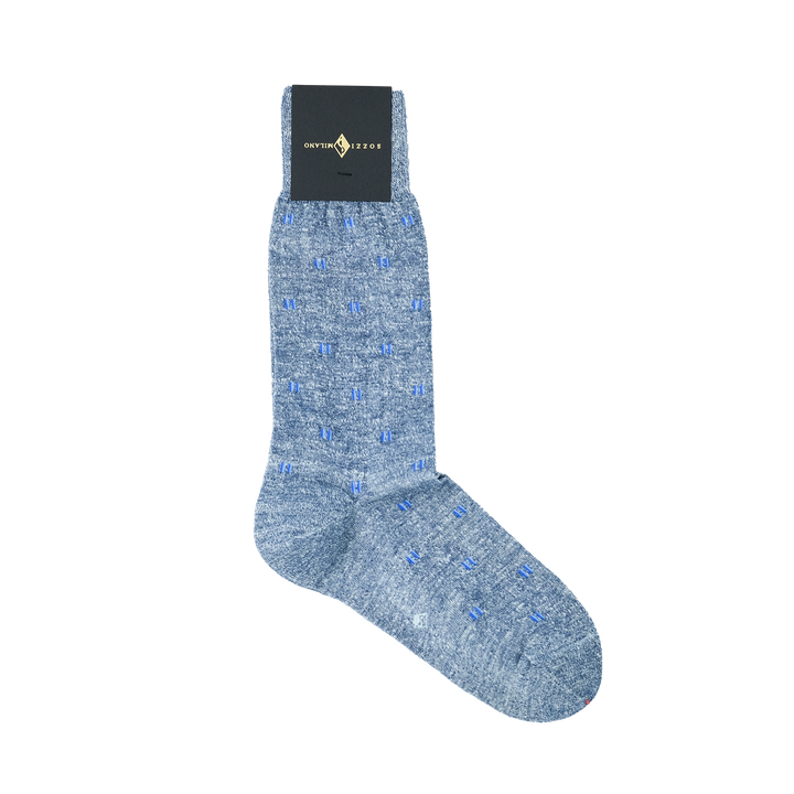TIES DESING リネン ショートソックス NAVY