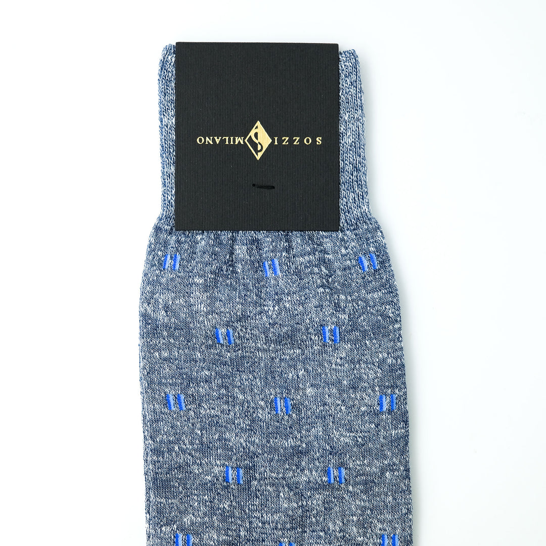TIES DESING リネン ショートソックス NAVY