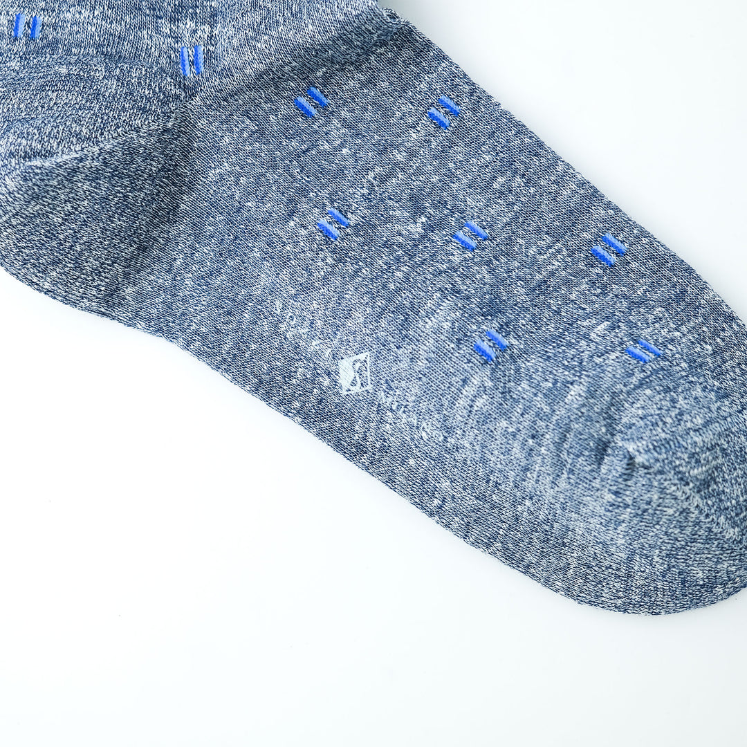 TIES DESING リネン ショートソックス NAVY