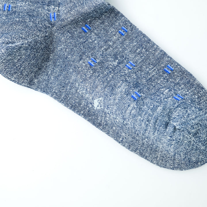 TIES DESING リネン ショートソックス NAVY