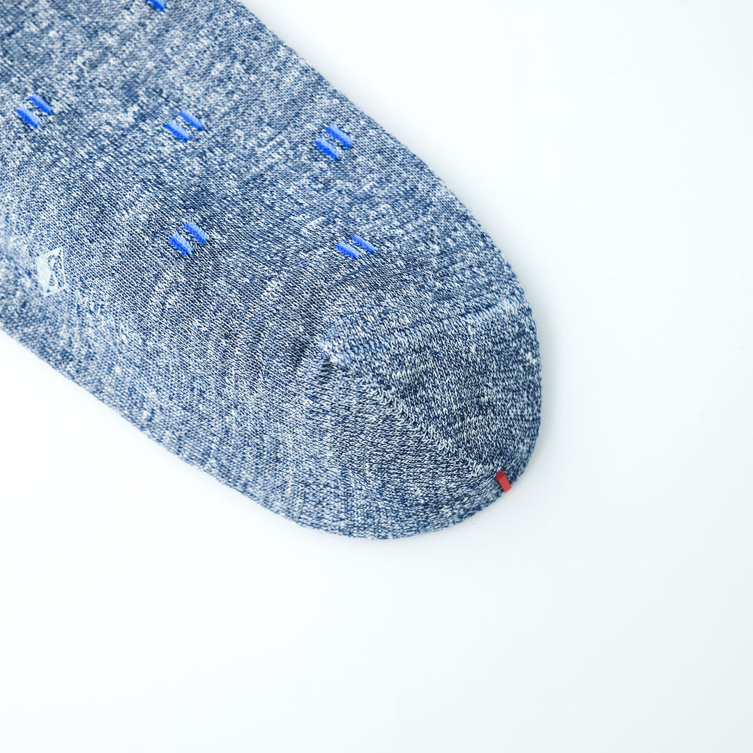 TIES DESING リネン ショートソックス NAVY