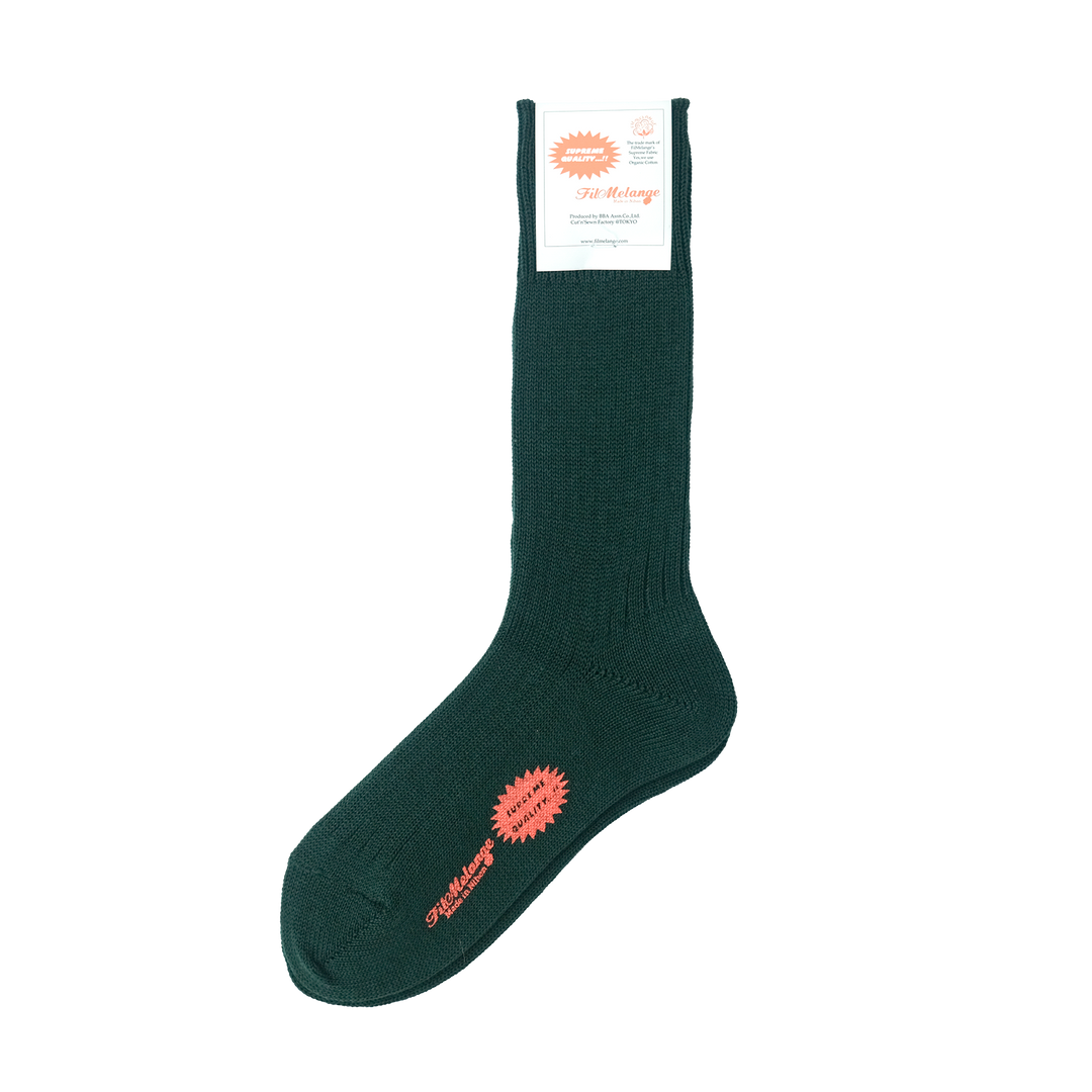 【WOMENS】CODY / コディ COTTON WOOL SOCKS DARK GREEN