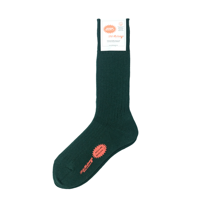 【WOMENS】CODY / コディ COTTON WOOL SOCKS DARK GREEN
