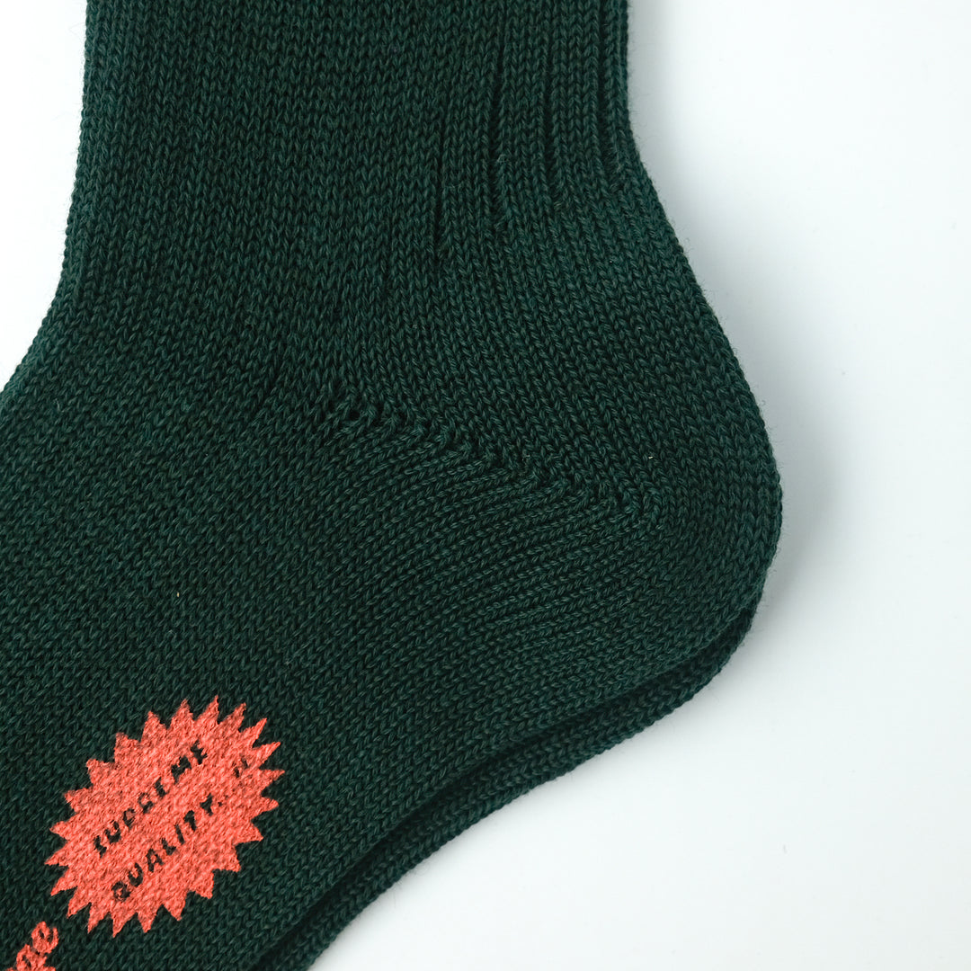 【WOMENS】CODY / コディ COTTON WOOL SOCKS DARK GREEN