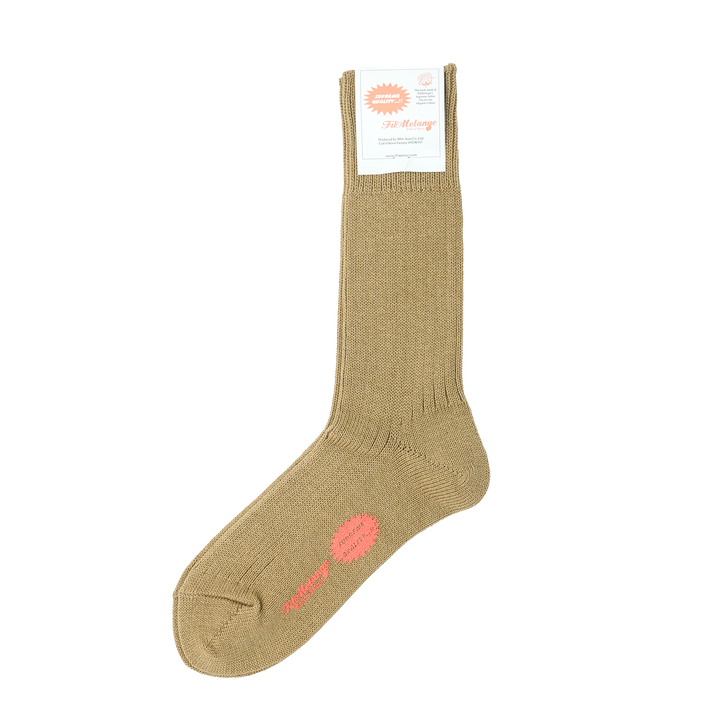 【WOMENS】CODY / コディ COTTON WOOL SOCKS CAMEL