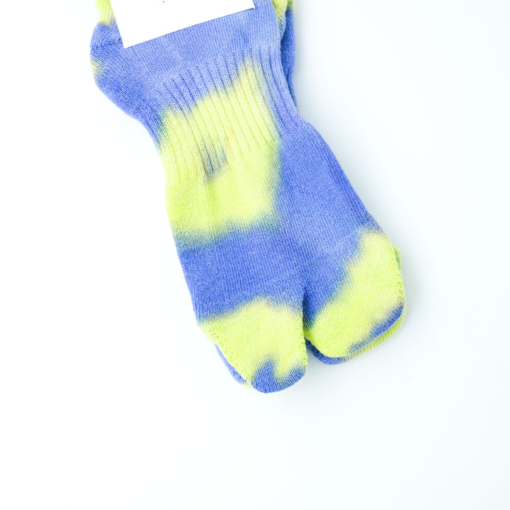 Tie Dye Socks PURPLE×YELLOW GREEN