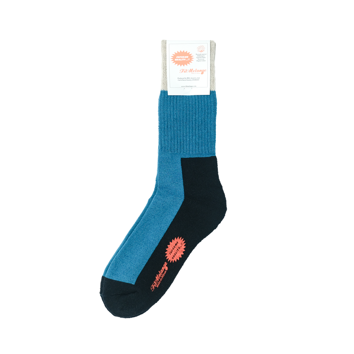 【WOMENS】RICHARD / リチャード COTTON WOOL SOCKS T.BLUE/ECRU/D.NAVY