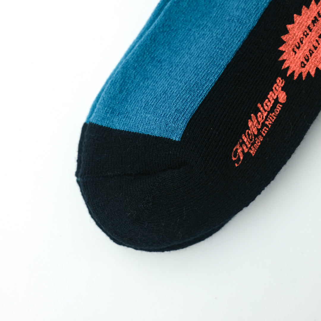 【WOMENS】RICHARD / リチャード COTTON WOOL SOCKS T.BLUE/ECRU/D.NAVY