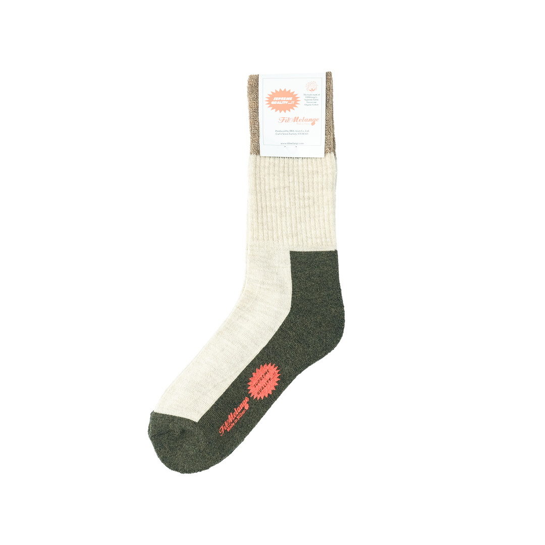【WOMENS】RICHARD / リチャード COTTON WOOL SOCKS ECRU/BEIGE/KHAKI
