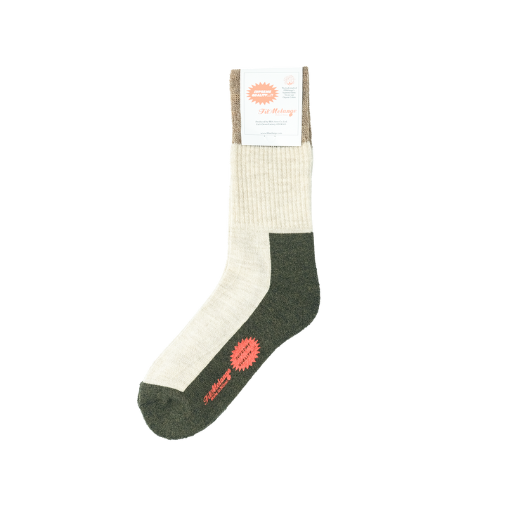 【WOMENS】RICHARD / リチャード COTTON WOOL SOCKS ECRU/BEIGE/KHAKI
