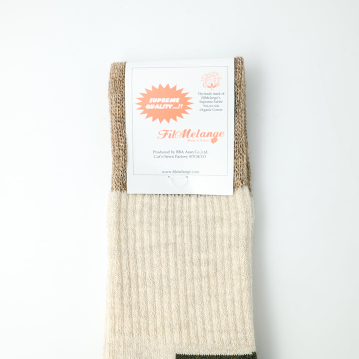 【WOMENS】RICHARD / リチャード COTTON WOOL SOCKS ECRU/BEIGE/KHAKI