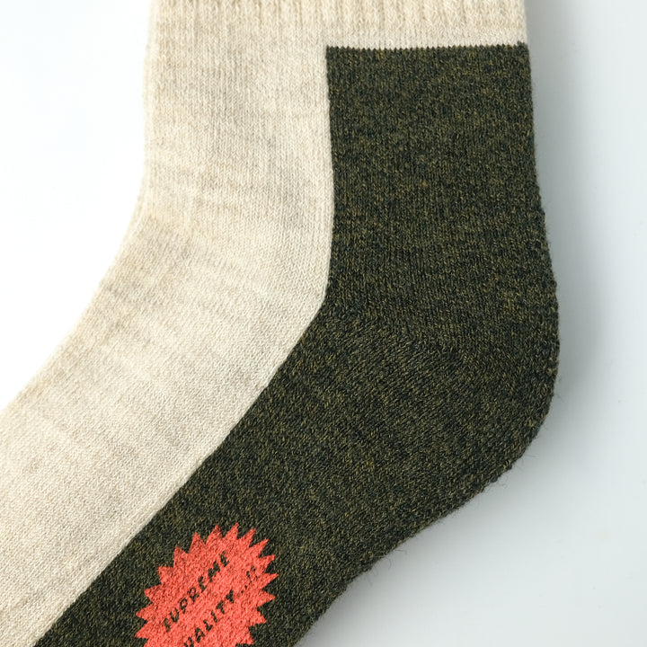 【WOMENS】RICHARD / リチャード COTTON WOOL SOCKS ECRU/BEIGE/KHAKI