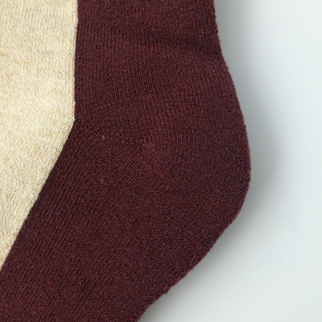 【MENS】RICHARD / リチャード COTTON WOOL SOCKS ECRU/ORANGE/PLUM