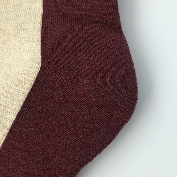 【MENS】RICHARD / リチャード COTTON WOOL SOCKS ECRU/ORANGE/PLUM