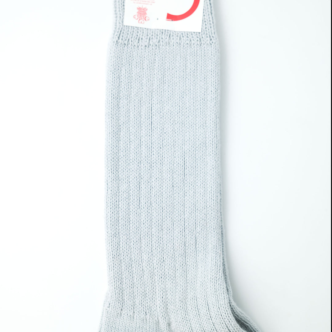 【WOMENS】SOFT COTTON 3×1 RIB SOCKS LIGHT GRAY