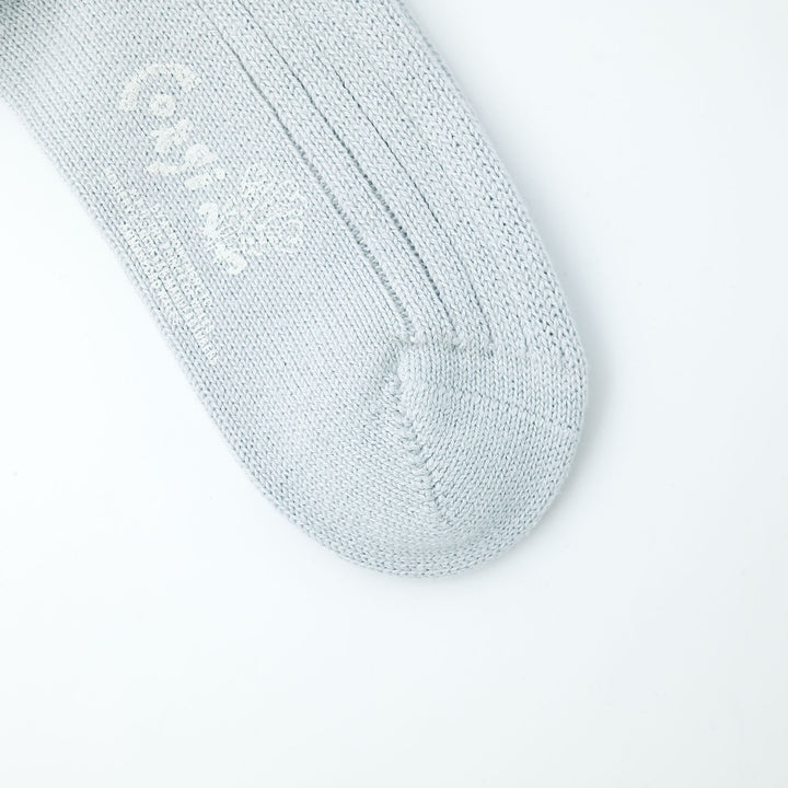 【WOMENS】SOFT COTTON 3×1 RIB SOCKS LIGHT GRAY
