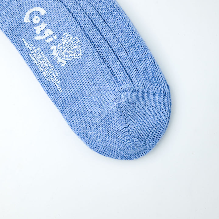 【WOMENS】SOFT COTTON 3×1 RIB SOCKS LT.BLUE