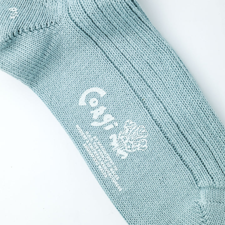 【WOMENS】SOFT COTTON 3×1 RIB SOCKS PEARL GREY