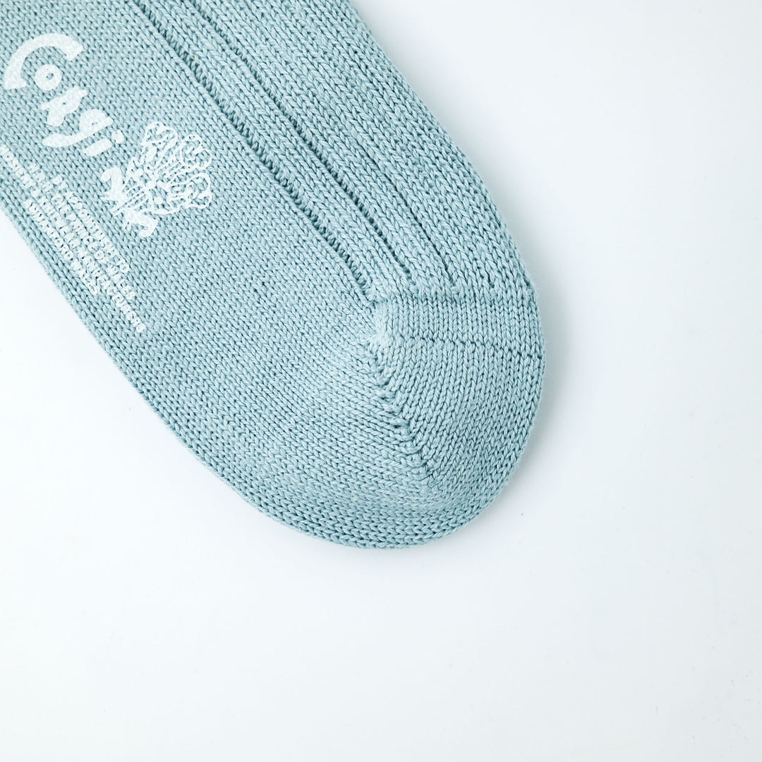 【WOMENS】SOFT COTTON 3×1 RIB SOCKS PEARL GREY