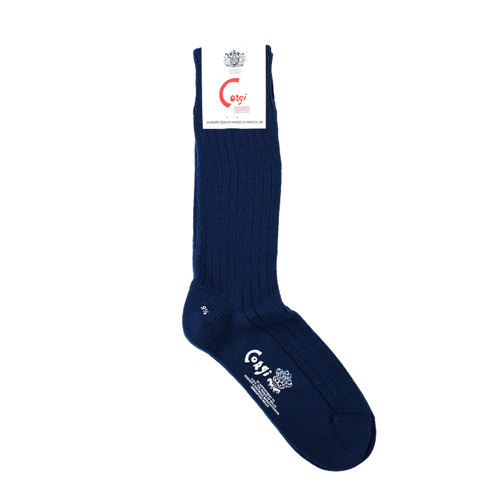 【WOMENS】SOFT COTTON 3×1 RIB SOCKS NAVY