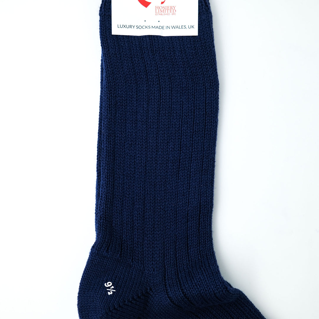 【WOMENS】SOFT COTTON 3×1 RIB SOCKS NAVY