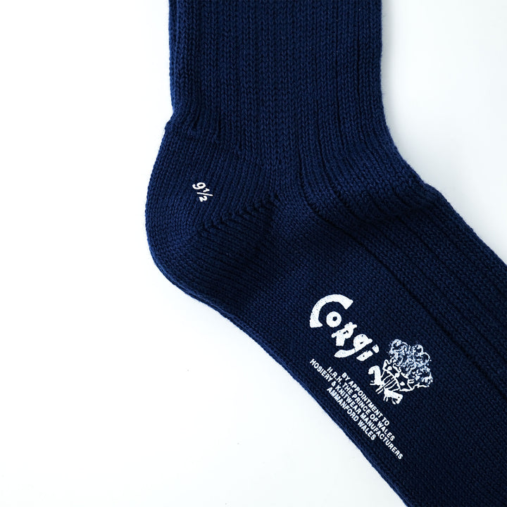 【WOMENS】SOFT COTTON 3×1 RIB SOCKS NAVY