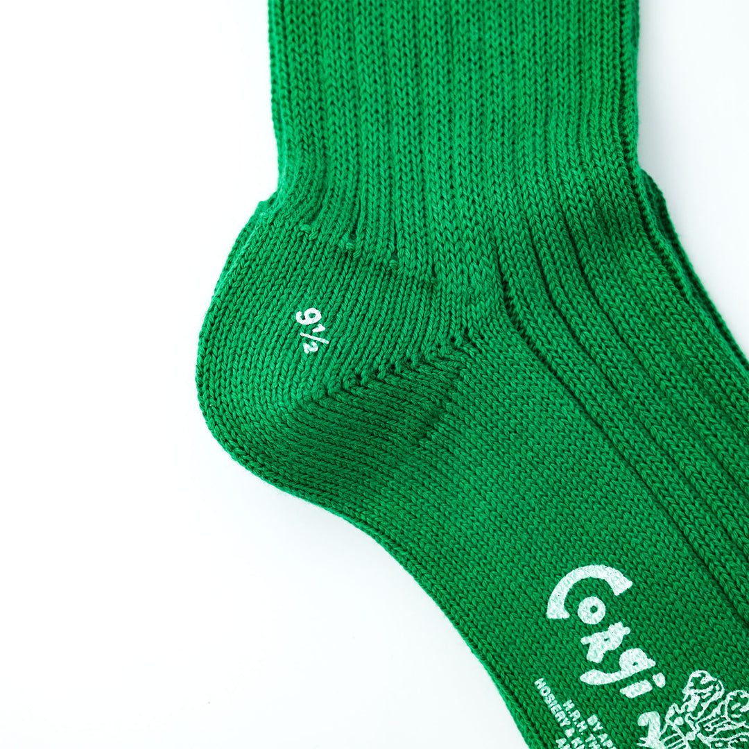 【WOMENS】SOFT COTTON 3×1 RIB SOCKS EMERALD