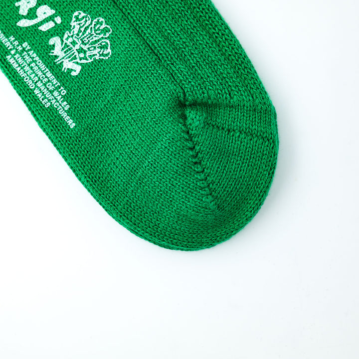 【WOMENS】SOFT COTTON 3×1 RIB SOCKS EMERALD