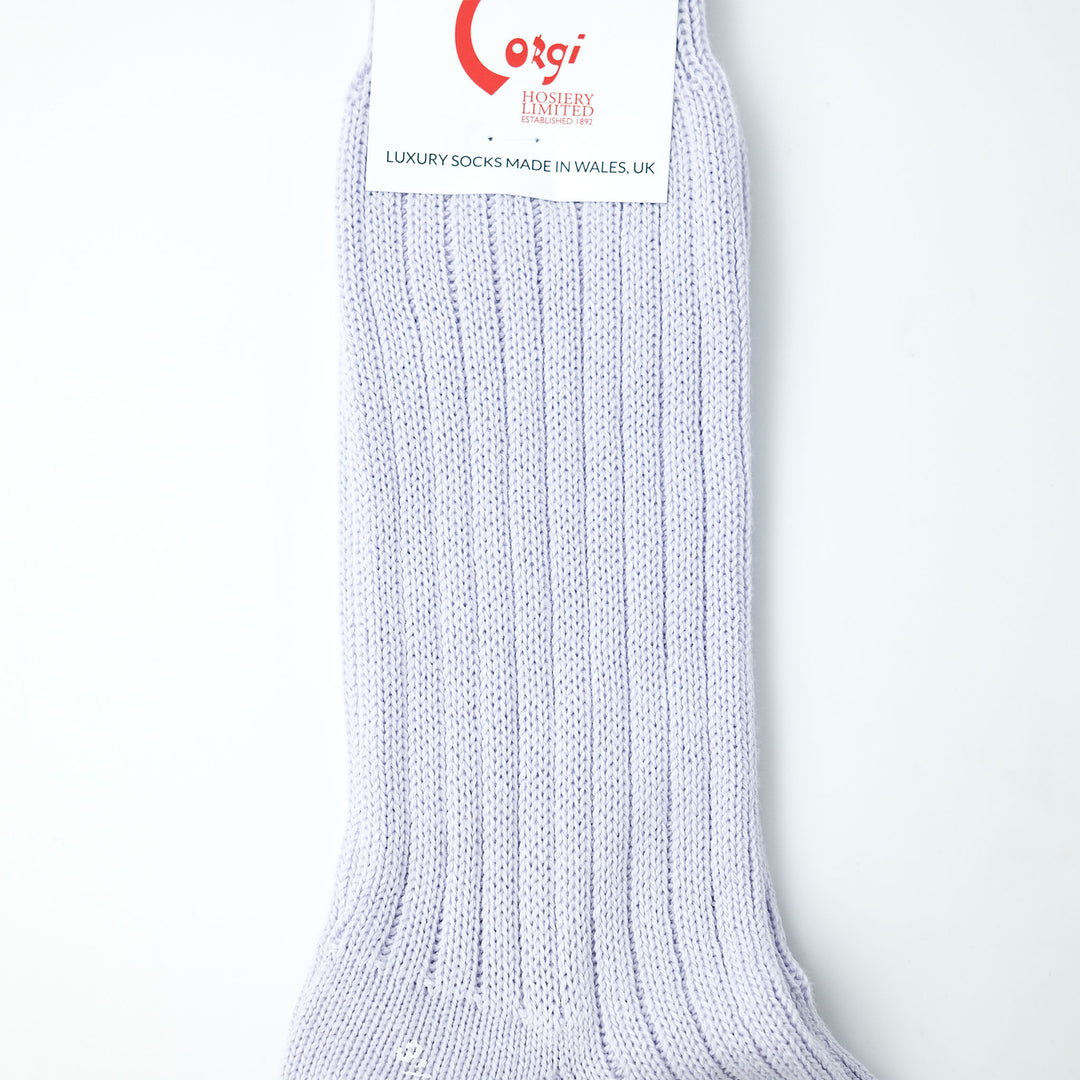【WOMENS】SOFT COTTON 3×1 RIB SOCKS LILAC