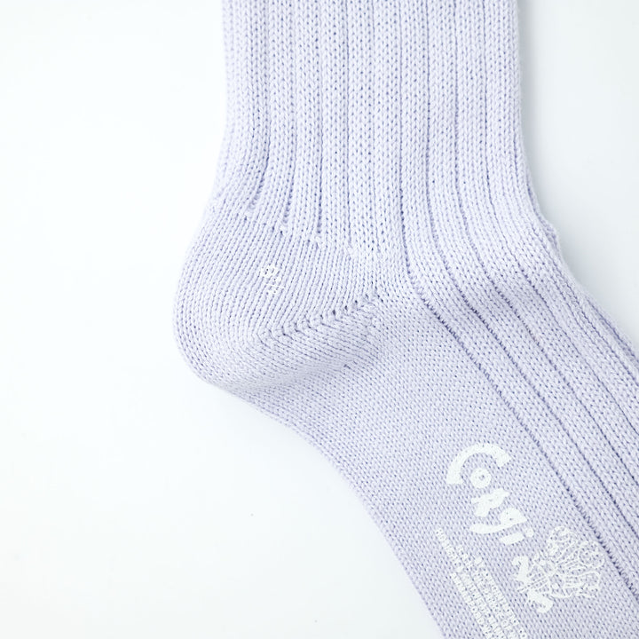 【WOMENS】SOFT COTTON 3×1 RIB SOCKS LILAC