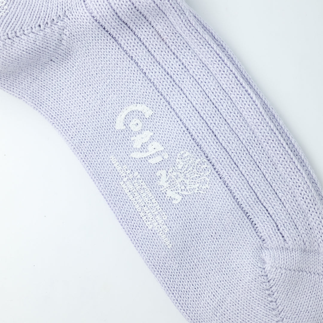 【WOMENS】SOFT COTTON 3×1 RIB SOCKS LILAC