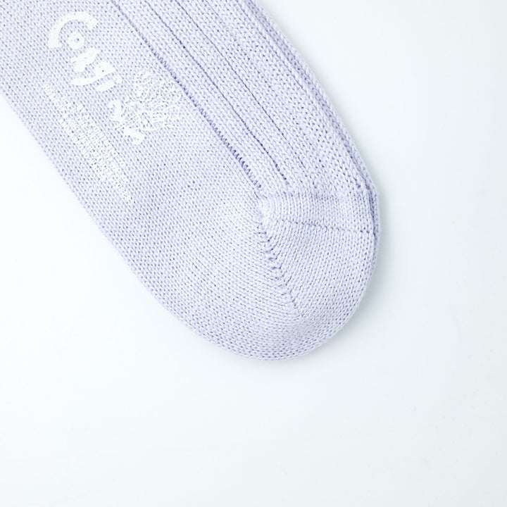 【WOMENS】SOFT COTTON 3×1 RIB SOCKS LILAC