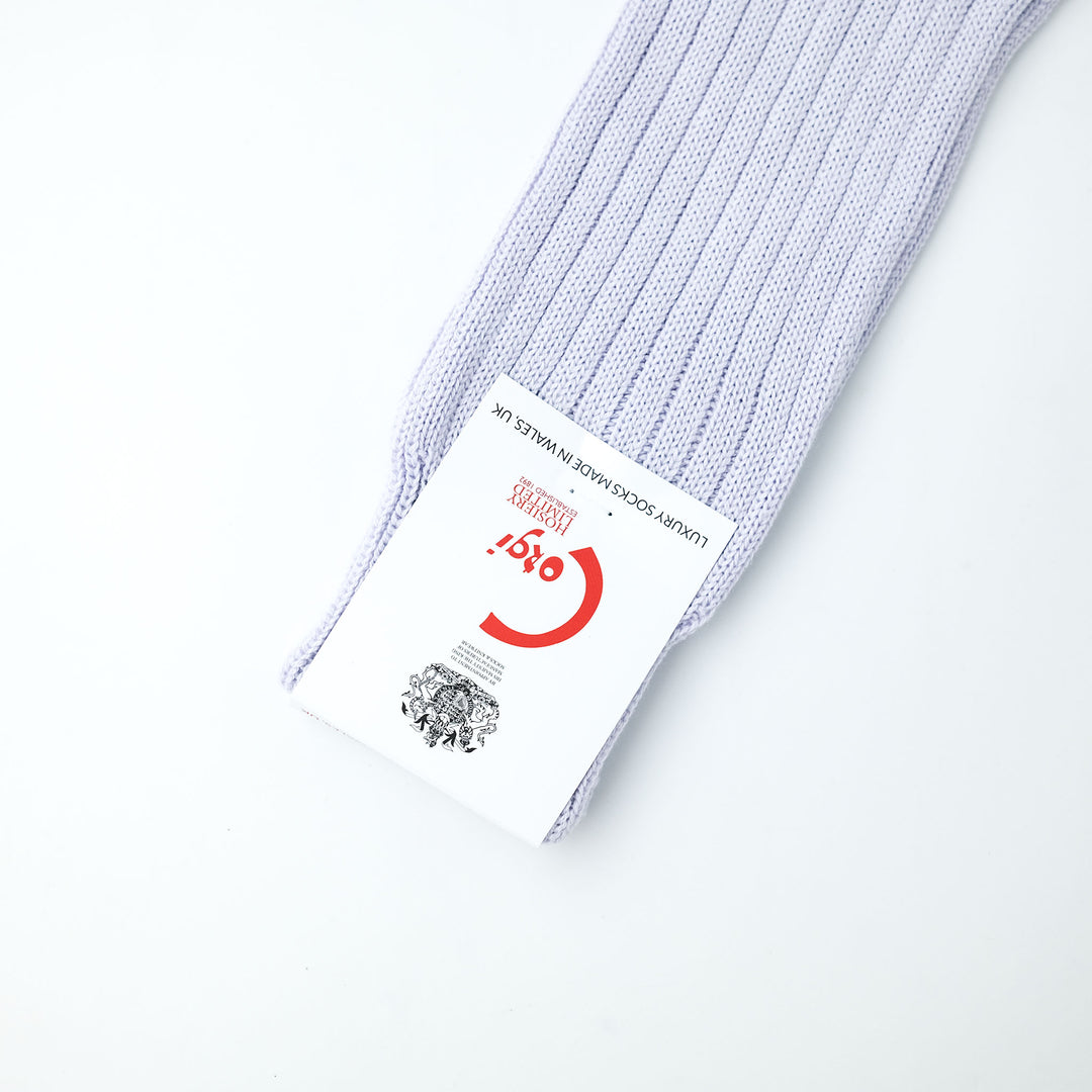 【WOMENS】SOFT COTTON 3×1 RIB SOCKS LILAC