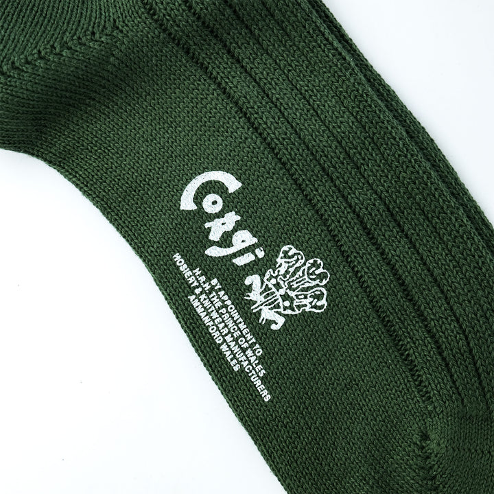 【WOMENS】SOFT COTTON 3×1 RIB SOCKS MOSS