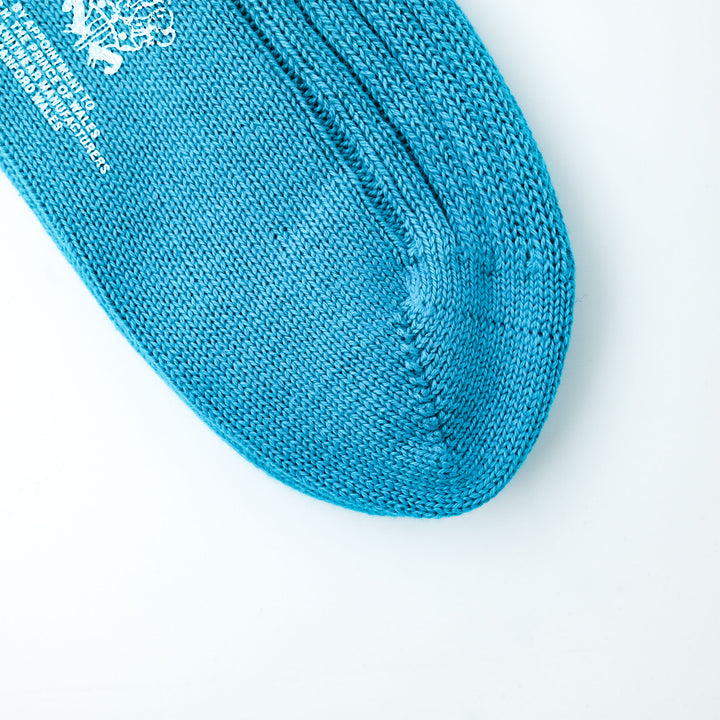 【MENS】SOFT COTTON 5×1 RIB SHORT SOCKS PEACOCK