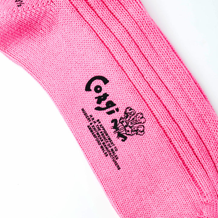 【MENS】SOFT COTTON 5×1 RIB SHORT SOCKS PINK
