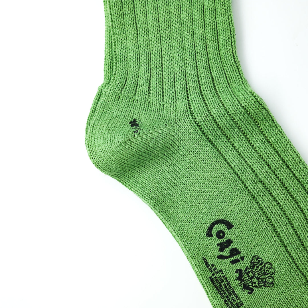 【MENS】SOFT COTTON 5×1 RIB SHORT SOCKS MINT