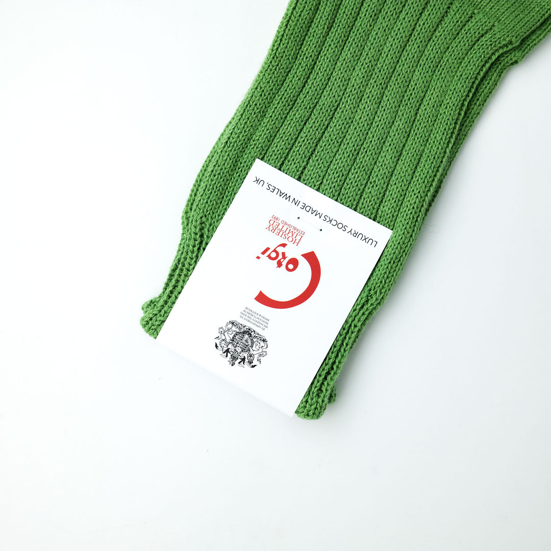 【MENS】SOFT COTTON 5×1 RIB SHORT SOCKS MINT