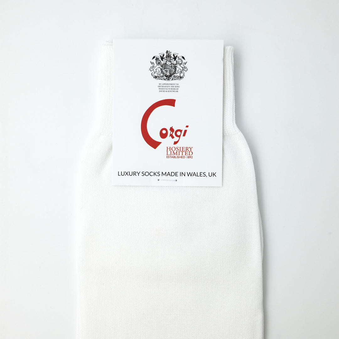 【WOMENS】FINE GAUGE WOMENS FLAT SOCKS WHITE