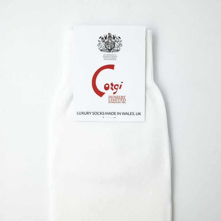 【WOMENS】FINE GAUGE WOMENS FLAT SOCKS WHITE