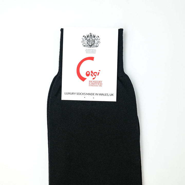 【WOMENS】FINE GAUGE WOMENS FLAT SOCKS BLACK