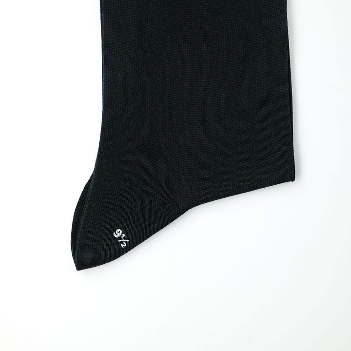 【WOMENS】FINE GAUGE WOMENS FLAT SOCKS BLACK