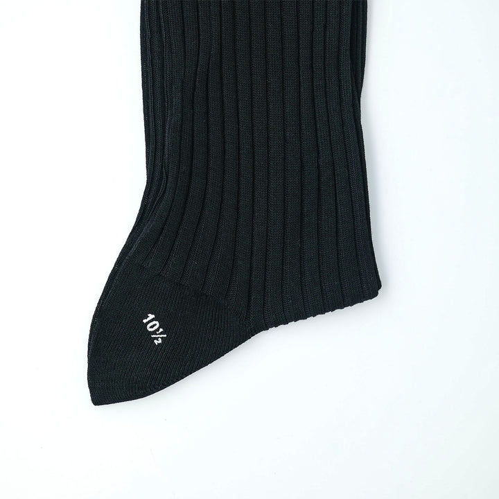 【MENS】FINE GAUGE RIB SOCKS BLACK